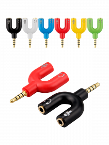 Орбита OT-AVC40 переходник аудио (Джек 3,5 мм на 2 гнезда 3,5 мм 4pin)(УПАКОВКА 20шт)